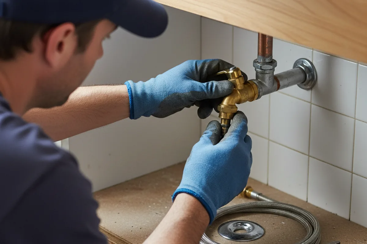 Shutoff valve and fitting work during Faucet and Fixture Repair in West Alexander